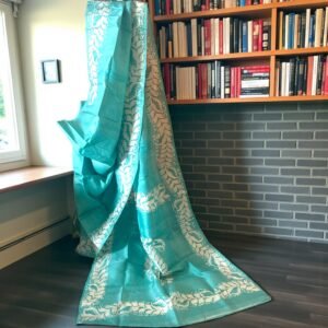 Sea green Pure silk saree